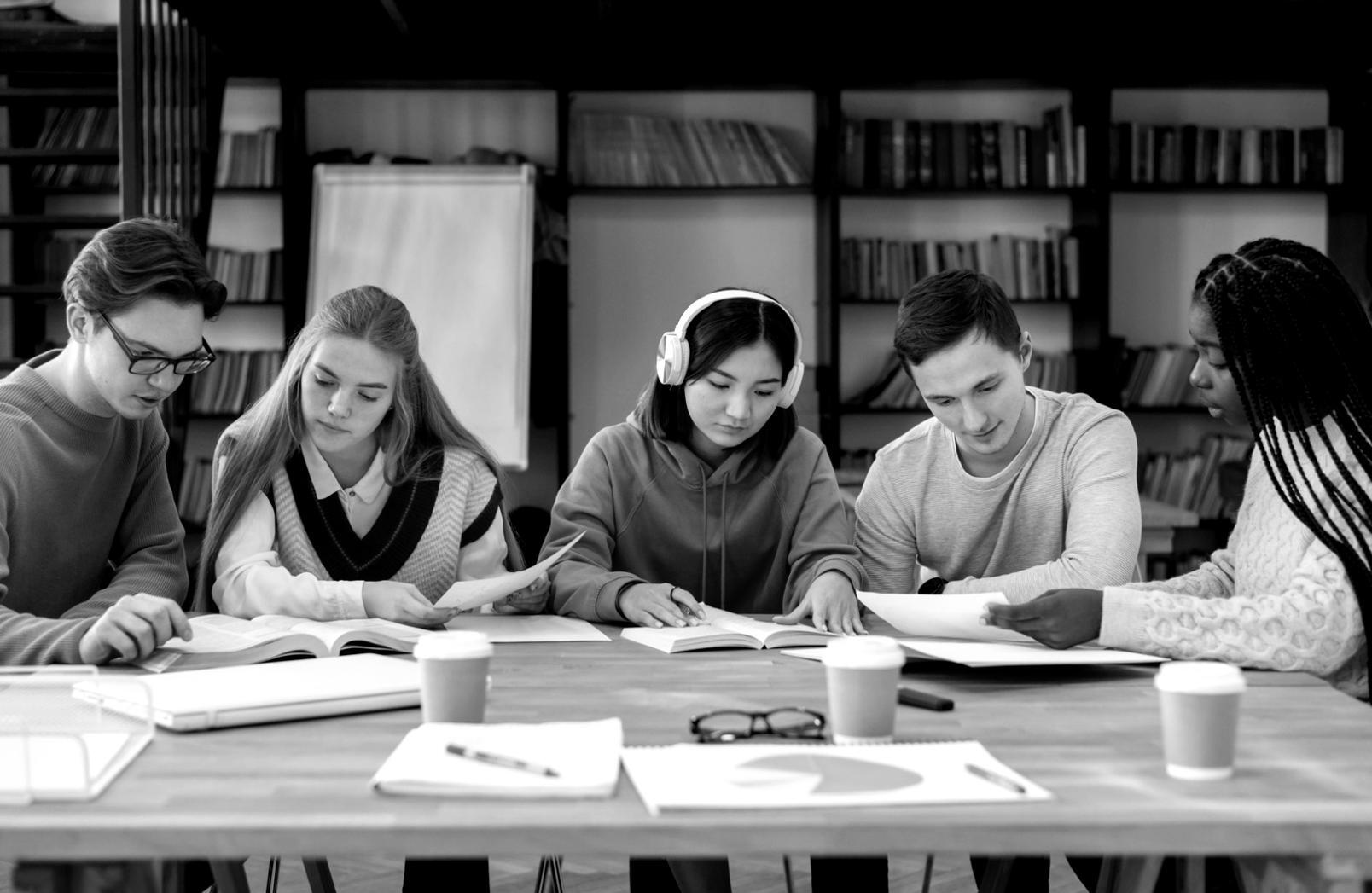 Business professionals reviewing financial documents and budget analysis